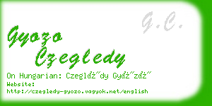 gyozo czegledy business card